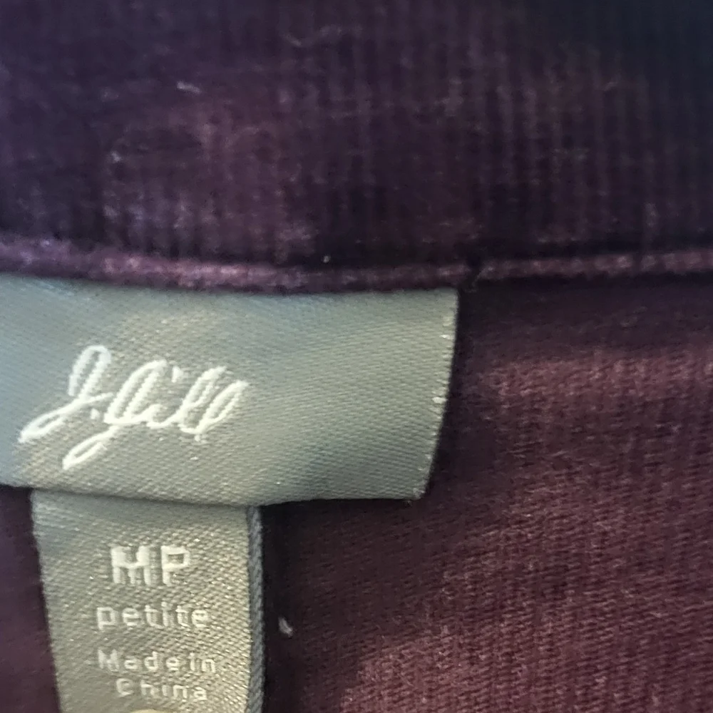 J Jill Corduroy Women's Purple Blazer,‎ Size M/P
